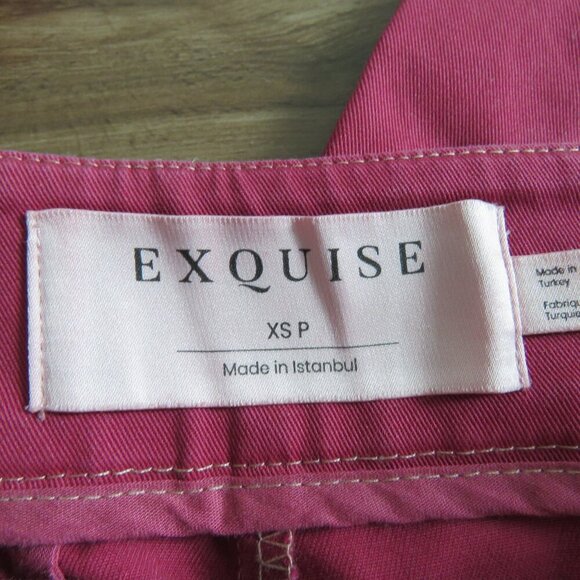 ANTHROPOLOGIE EXQUISE Barrel Leg High Rise Chino Pants in Cedar Red Sz XS Petite - Picture 10 of 11